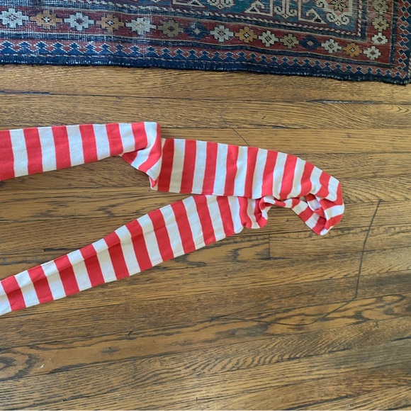 Great orange is red and white/off-white long scarf - Picture 2 of 3